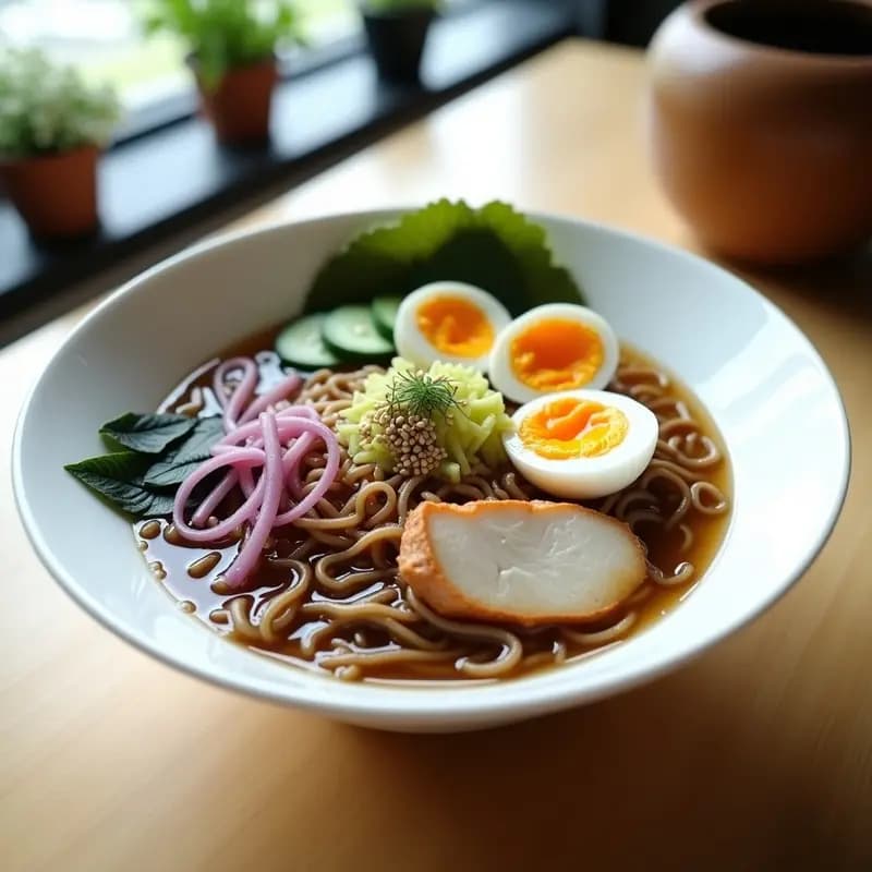 Mul Naengmyeon Coreano de Fideos de Trigo Sarraceno: Receta Fría y Refrescante con Pollo