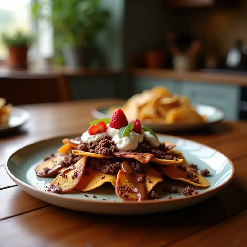 Nachos de Chocolate con Queso de Crema y Fresas: El Snack Dulce que Revolucionará tus Postres