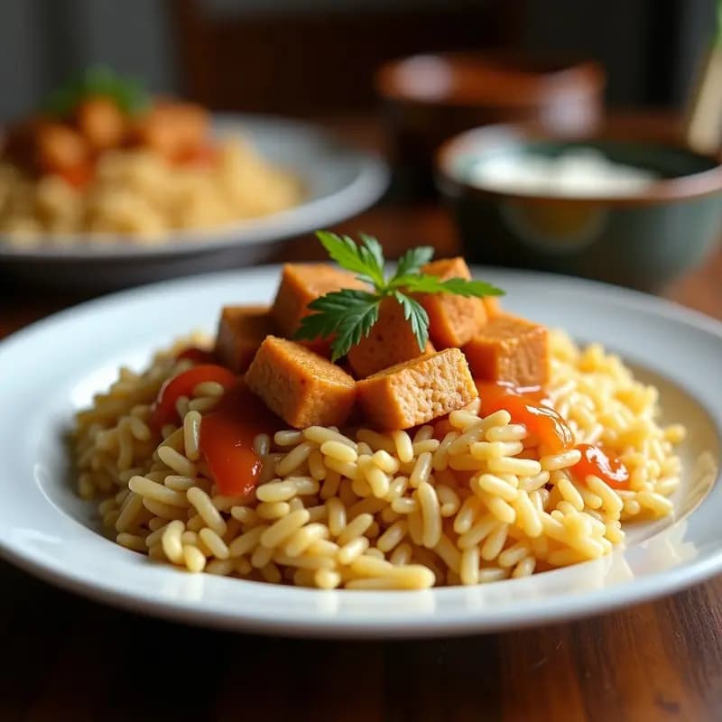 Nasi Goreng con Tofu y Ketchup de Soya: Receta Indonesa Vegana en 15 Minutos