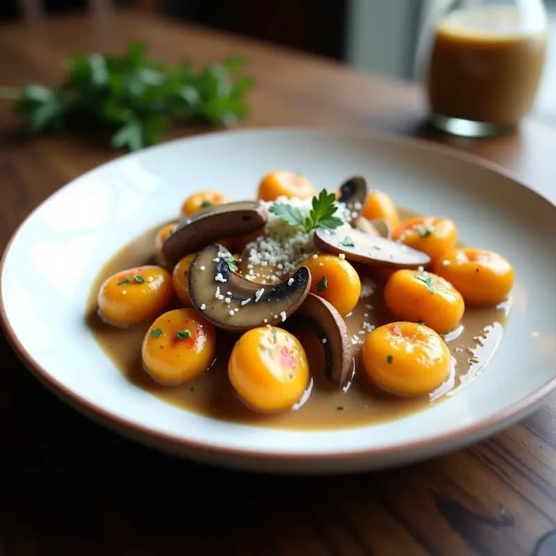 Ñoquis de Coliflor y Sweet Potato con Salsa de Champiñones: Receta Keto en 25 Minutos