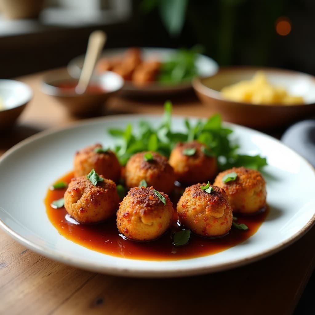 Nuggets de Berenjena y Garbanzos con Salsa de Tamarindo: Receta en Airfryer Vegana y Crujiente