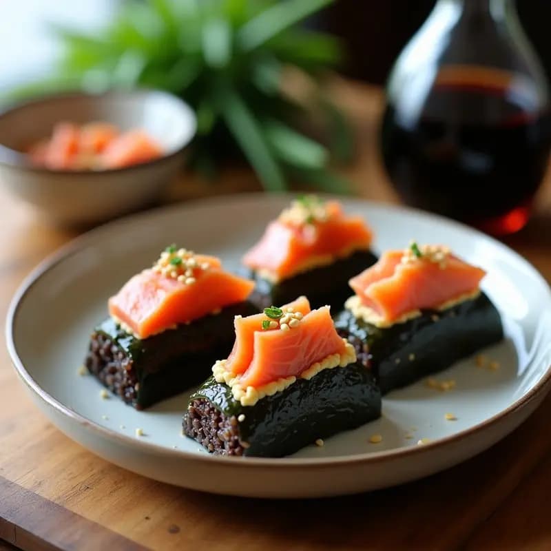 Onigiri de Arroz Integral y Salmón Ahumado: Receta Japonesa Keto y Rápida