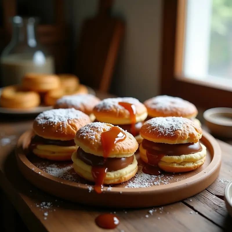 Palmeras de Chocolate Rellenas de Crema de Avellanas y Carmelos Líquidos: Dulce Crujiente y Adictivo