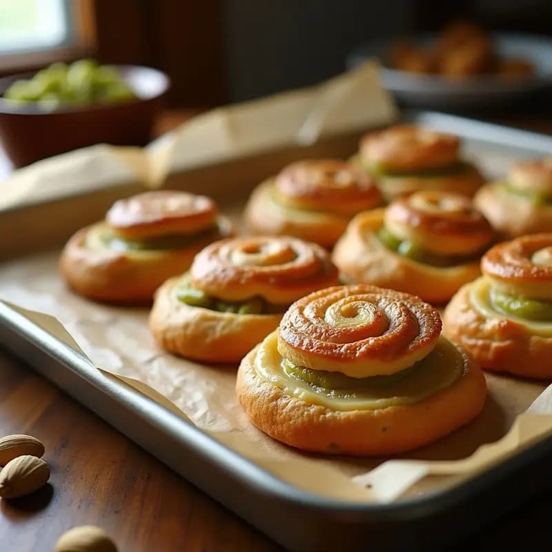Palmiers de Masa de Hojaldre Sin Gluten con Praliné de Pistacho: Postre Francés Crujiente en 15 Minutos
