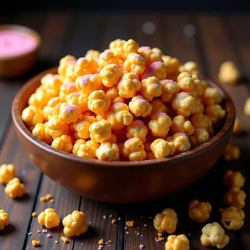 Palomitas de Maíz Bañadas en Caramelo y Espolvoreadas con Polvo de Donut: Snack Dulce que Engancha