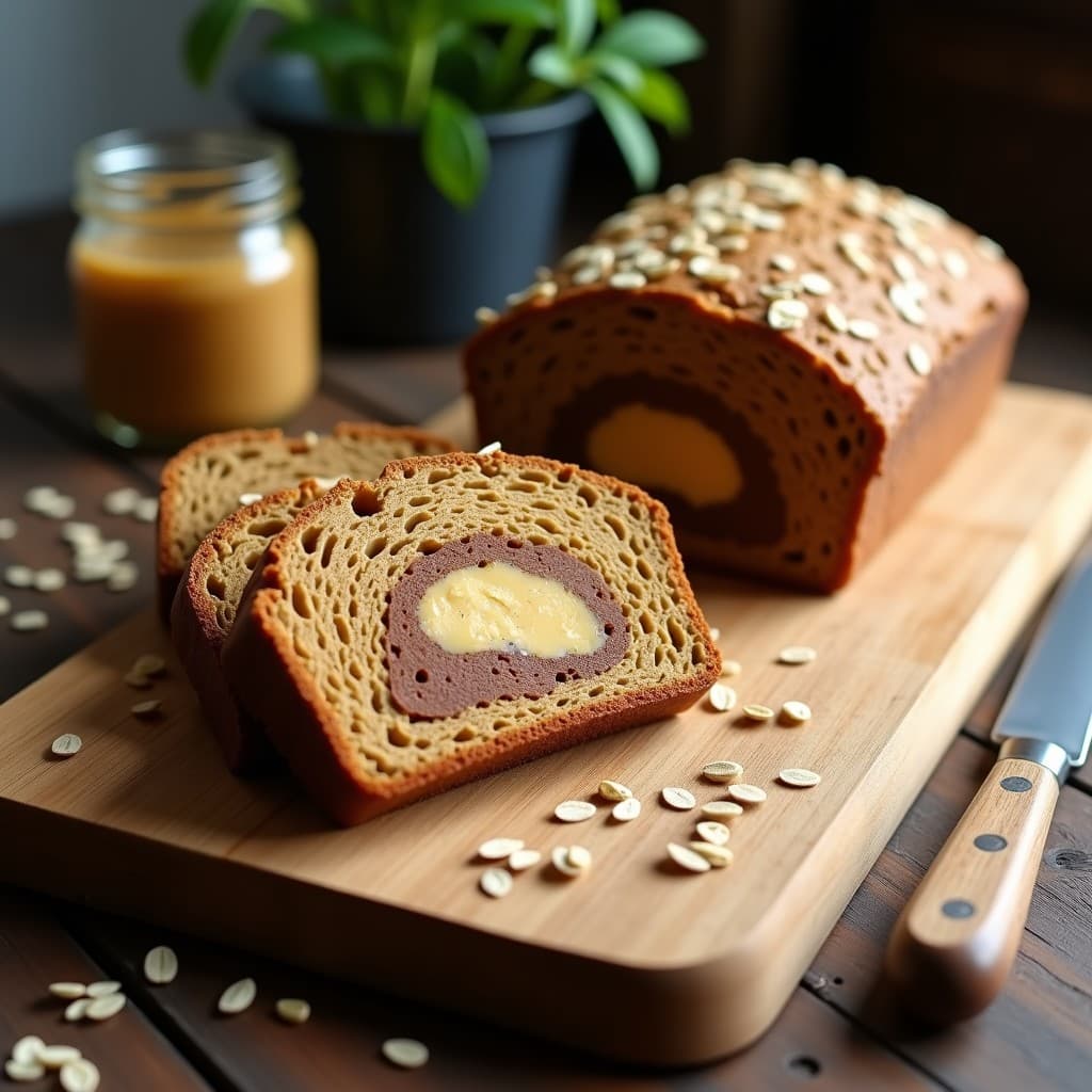 Pan de Avena y Semillas de Lino con Relleno de Crema de Cacahuete: Desayuno Keto Sin Horno