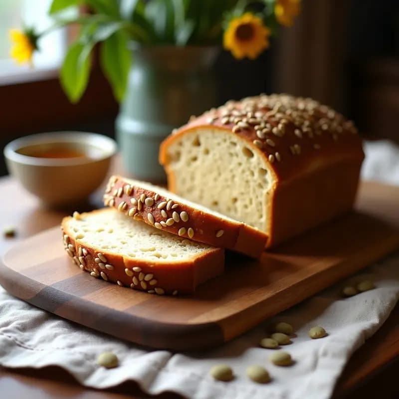 Pan de Espelta con Semillas de Girasol y Miel de Agave: Receta Sin Gluten para Desayunar