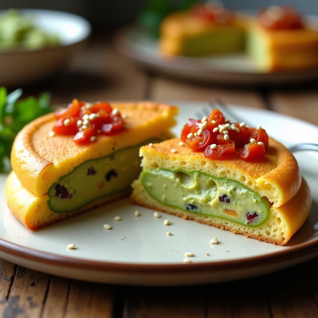 Pan de Yuca Relleno de Crema de Palta y Tomates Secos: Desayuno Sin Gluten y Alto en Fibra