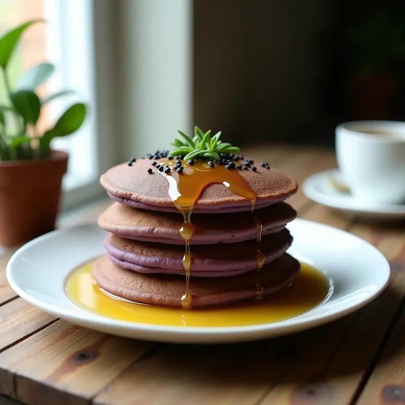 Pancakes Japoneses de Boniato y Matcha: Desayuno Sin Gluten y Alta en Fibra