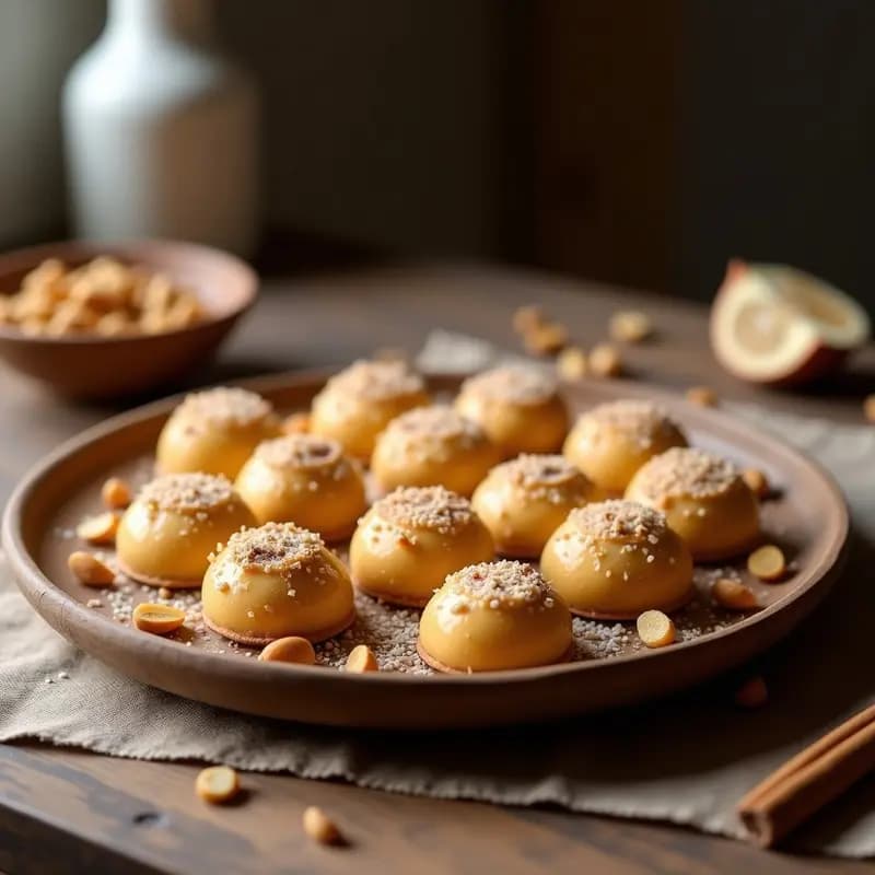 Panellets Catalanes de Almendra y Piñones: Postre de Todos los Santos sin Horno