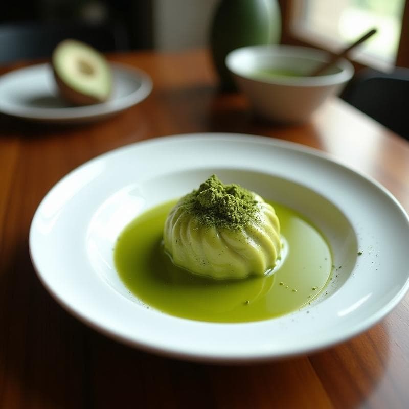 Panna Cotta de Aguacate y Matcha: Postre Keto Sin Azúcar y Sin Lactosa