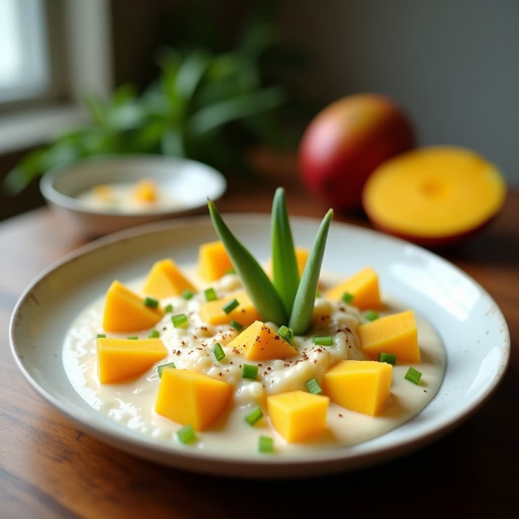 Panna Cotta de Aloe Vera y Mango con Gelée de Maracuyá: Postre Italiano Sin Azúcar