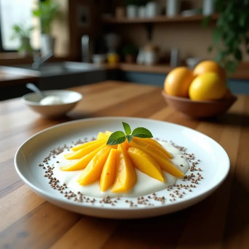 Panna Cotta de Mango y Chía: Postre Mexicano Vegano y Refrescante