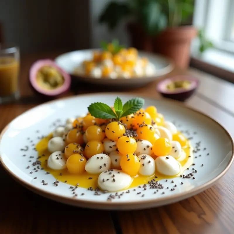 Panna Cotta de Maracuyá y Chía: Postre Brasileño Sin Lácteos y Rico en Omega-3