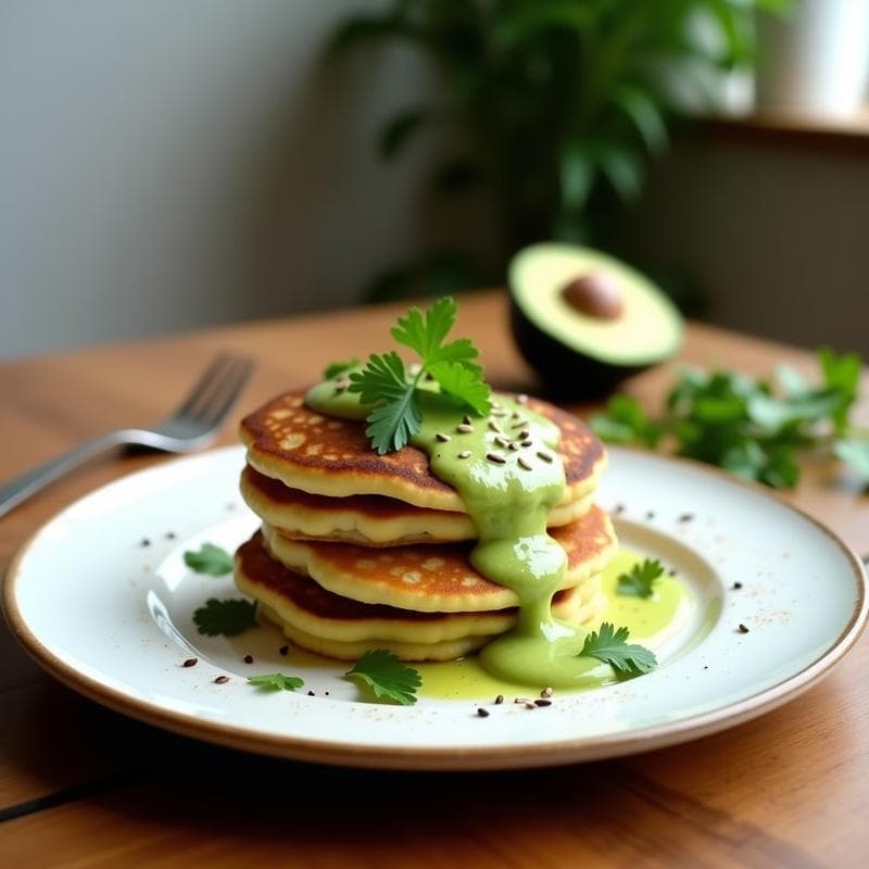Panqueques de Harina de Soja y Calabacín: Desayuno Keto con Salsa de Aguacate