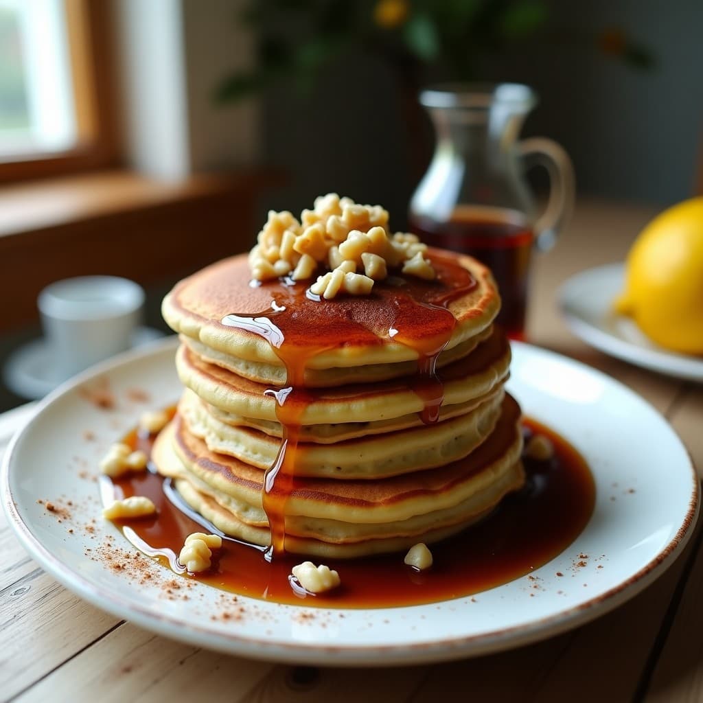 Panqueques de Mijo y Plátano Macho: Desayuno Sin Gluten con Sirope de Dátiles