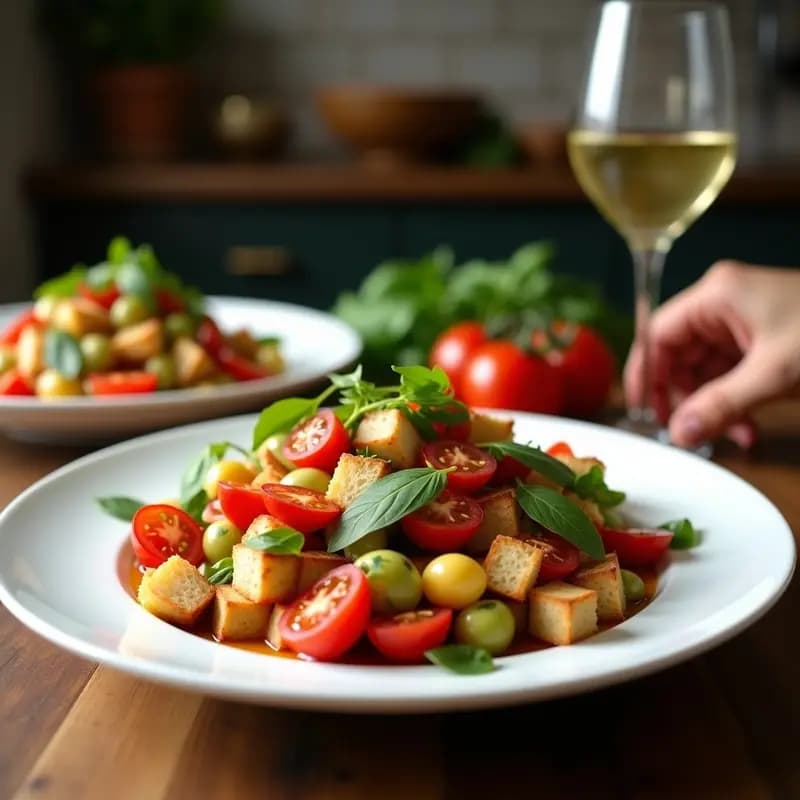 Panzanella Toscana: Receta Veraniega en 15 Minutos