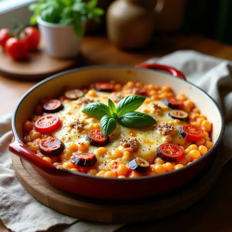 PHasta al Forno con Berenjena y Tomate: Platos principales italiano vegano