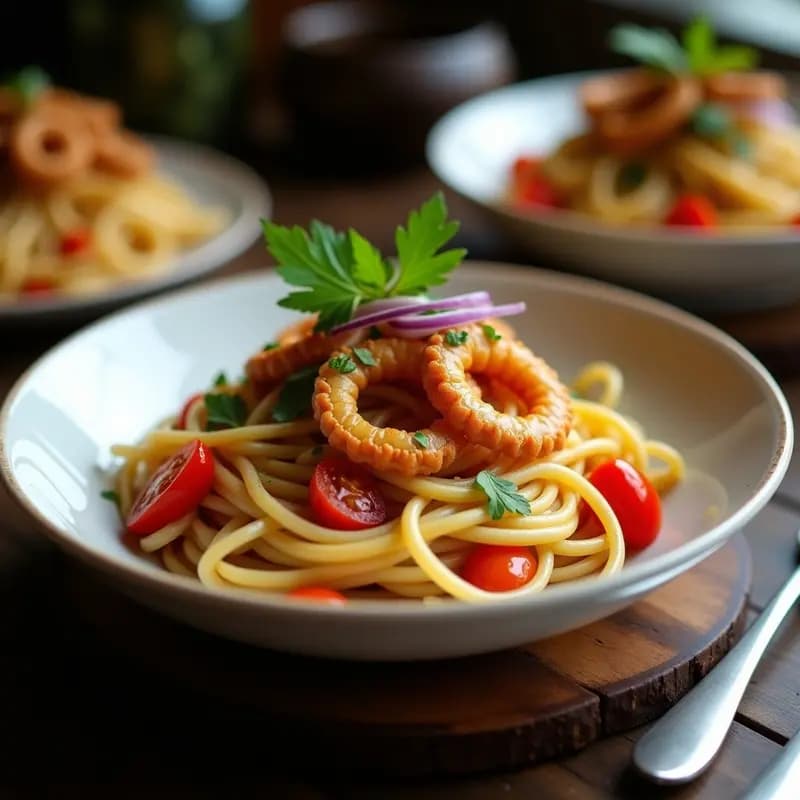 Pasta com Lula à Dorê: Receta Brasileña de Calamares Dorados con Espagueti Integral