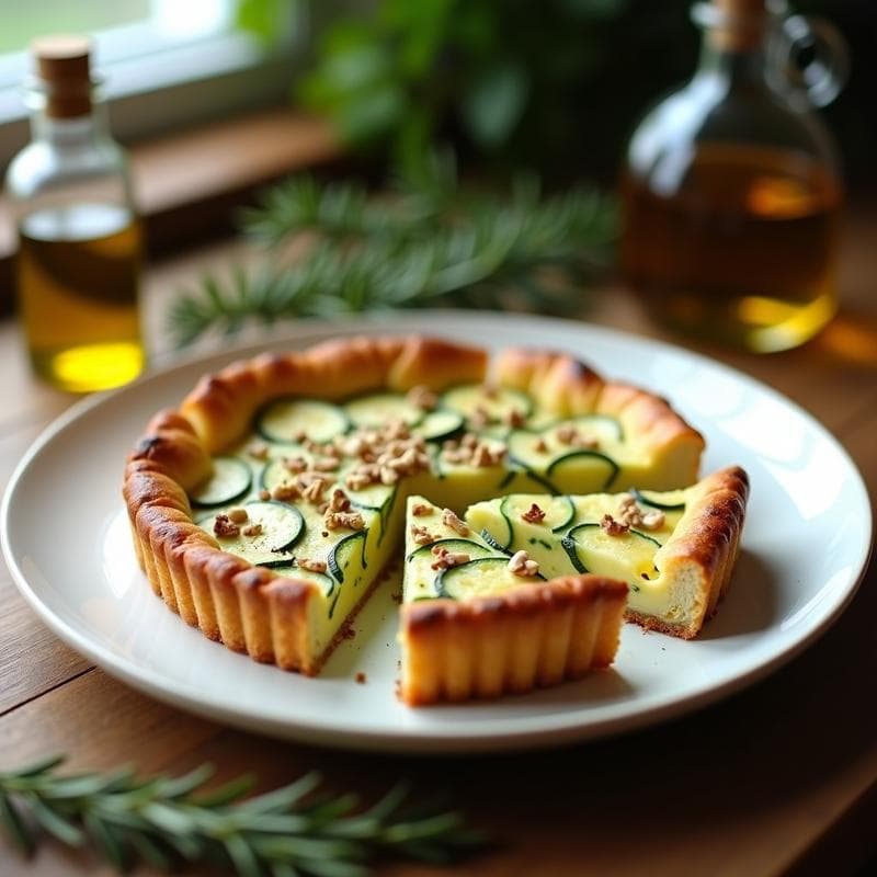 Pastel de Calabacín y Queso de Cabra con Masa de Almendra: Receta Francesa Keto