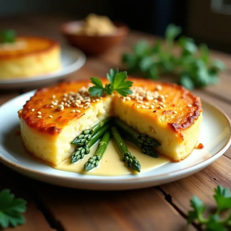 Pastel de Papa con Relleno de Espárragos y Salsa Bechamel Vegana: Receta Argentina Sin Lactosa