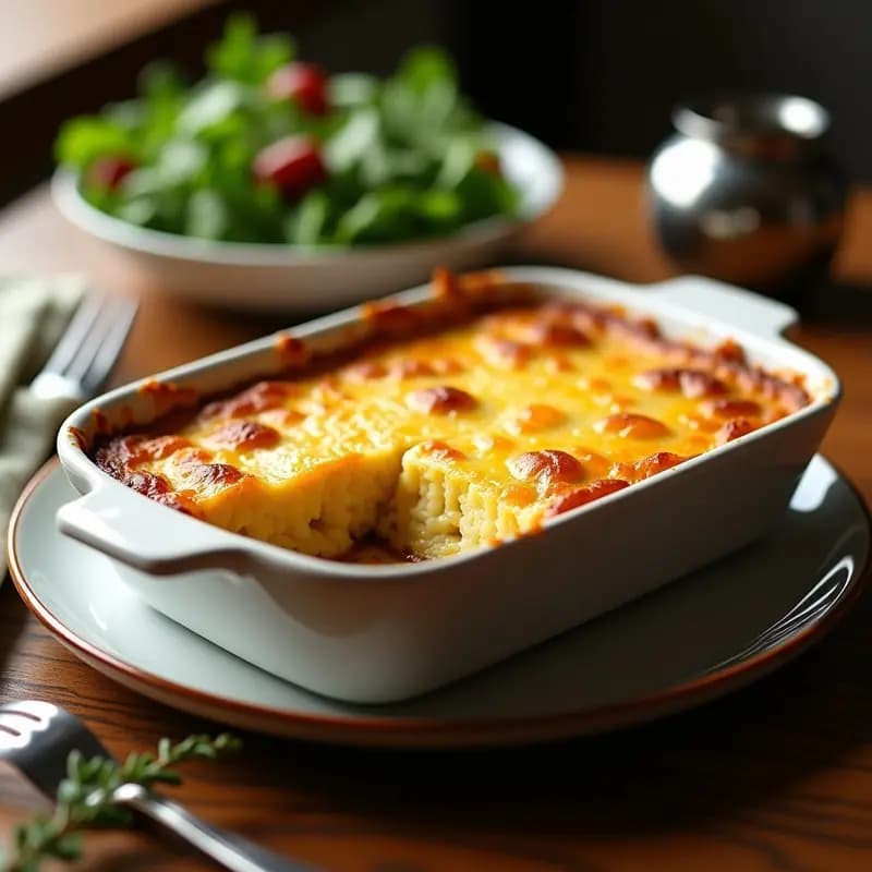 Pastel de Papa Francés con Cebolla Caramelizada y Queso Gruyère: Receta Tradicional Reconfortante