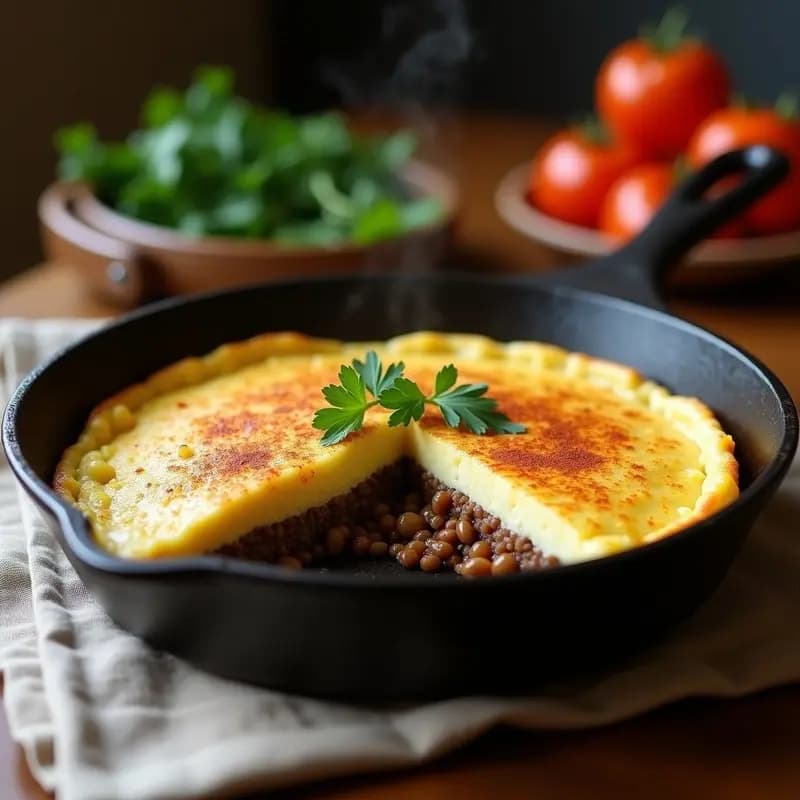 Pastel de Papa Chileno con Lentillas y Merken: Versión Vegana y Sin Horno