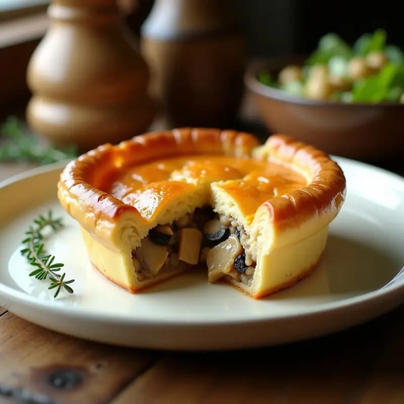 Pastel de Pollo y Champiñones: Receta Argentina Tradicional con Masa Hojaldrada