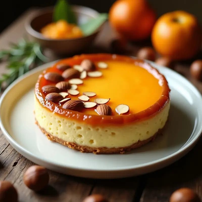 Pastel de Queso Basco con Membrillo y Frutos Secos: Postre Español Sin Harina