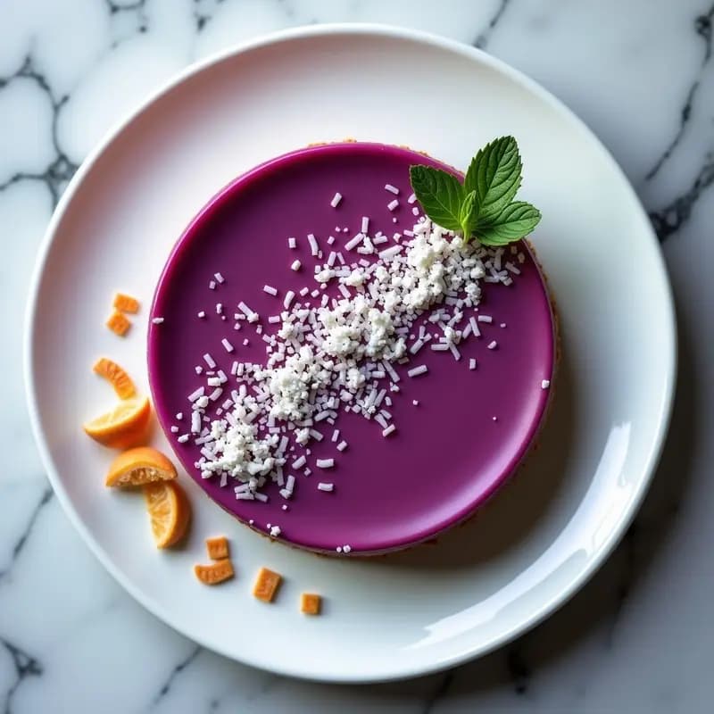 Pastel de Queso Japonés con Batata Morada: Postre Sin Horno y Sin Gluten