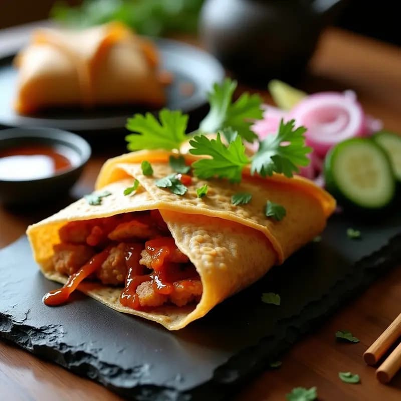 Pekín Duck Vegano con Seitan y Crepes de Trigo Sarraceno: Receta China Gourmet