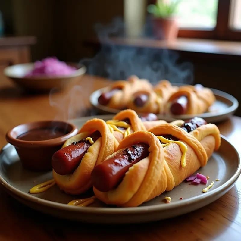 Perritos Calientes con Pan de Churros y Salsa de Chocolate: Receta Mexicana Fusión