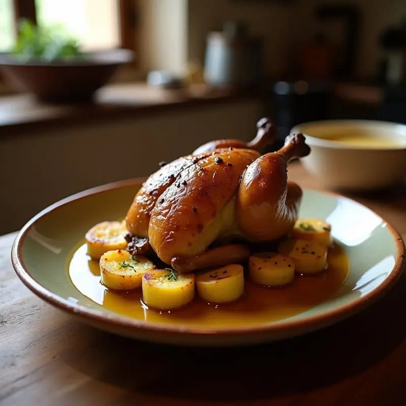 Pichón Asado con Patatas Panaderas: Receta Tradicional de Castilla