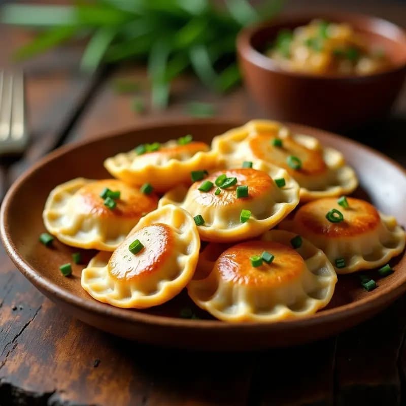 Pierogi Polacos de Col Fermentada y Cebolla: Receta Tradicional Vegana en Sartén