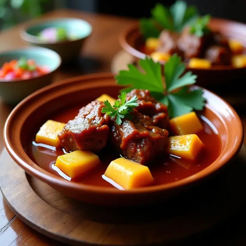 Pique y Pique Dense con Costillas de Cerdo y Yuca: Receta Cubana en Olla Lenta con Salsa Criolla