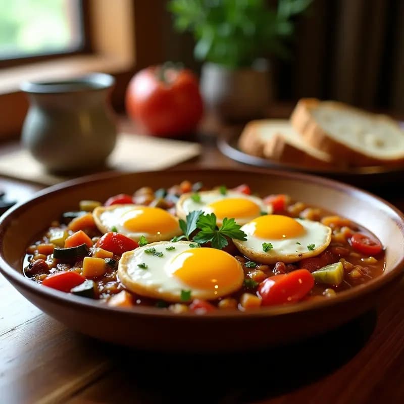 Pisto con Huevo Escalfado: Receta de la Huerta con Toque Proteinado