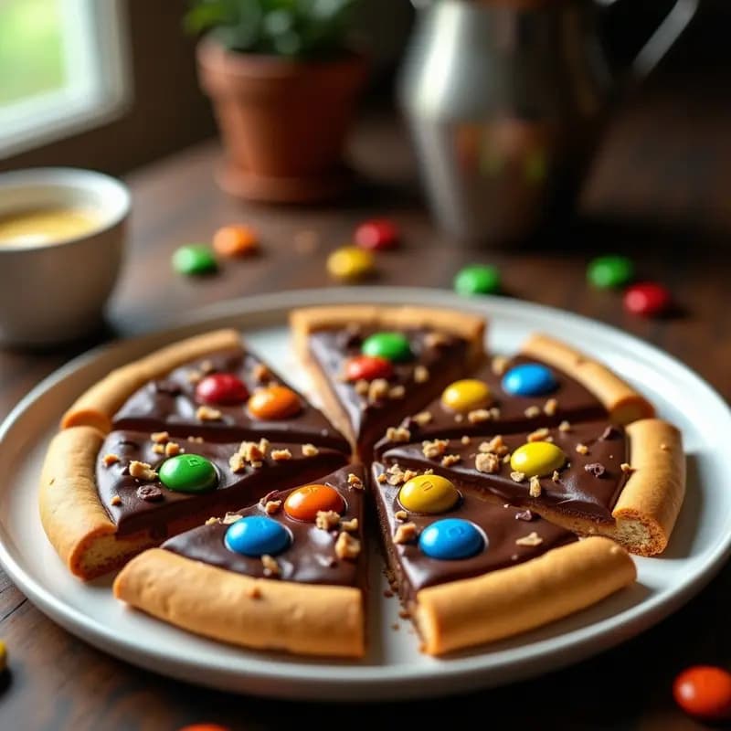 Pizza de Chocolates Snickers y M&M’s con Base de Galleta: Postre para Cumpleaños Inolvidables