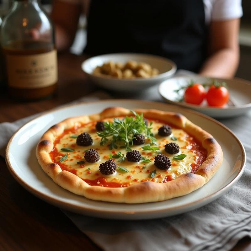 Pizza de Coliflor con Base de Semillas de Chía y Topping de Hongos Shitake: Receta Vegana en Airfryer