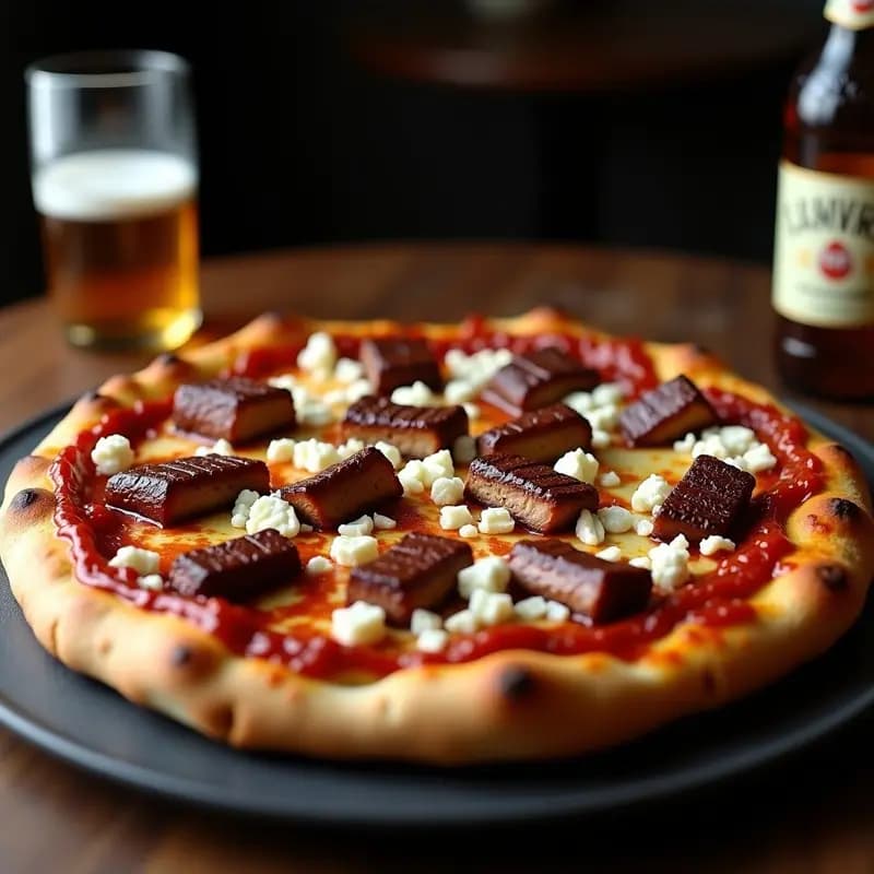 Pizza Cargada con Costillas BBQ Maceradas en Whisky y Queso Azul: Receta para Dejar de lado la Dieta