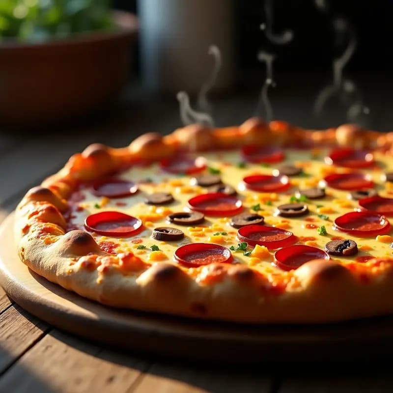Pizza de Increíbles con Extra de Queso, Pepperoni y Champiñones: Receta para Comer con las Manos