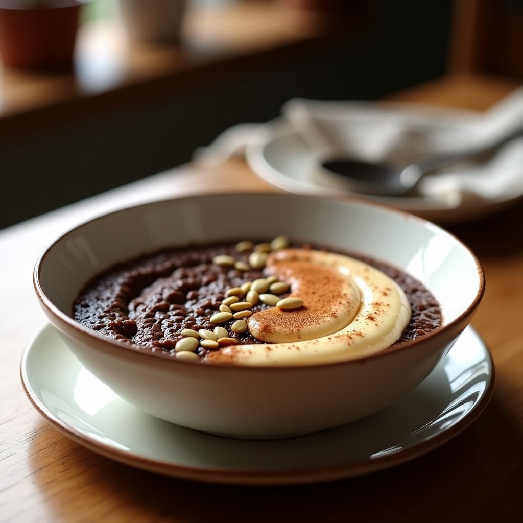 Porridge de Amaranto y Cacao con Crema de Semillas de Girasol: Desayuno Keto sin Lácteos