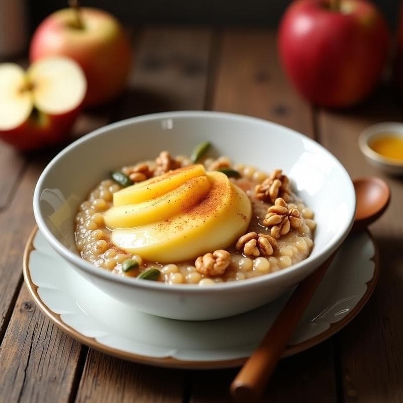 Porridge de Quinoa con Puré de Manzana y Canela: Desayuno Británico Sin Lactosa
