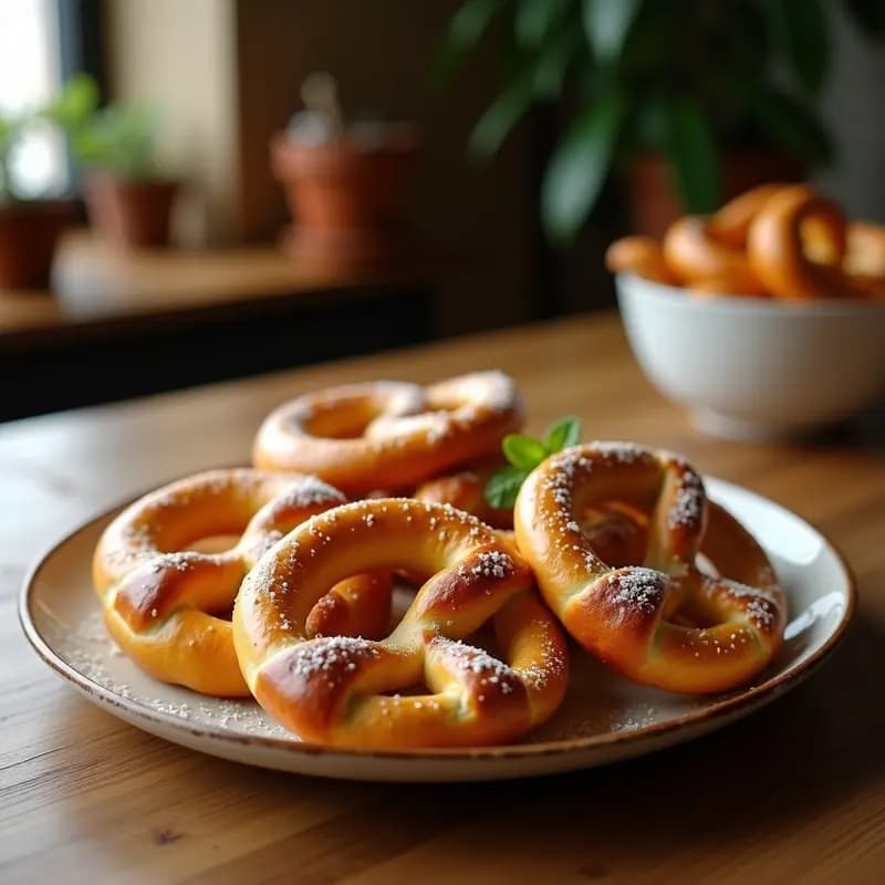 Pretzels de Canela y Azúcar con Glaseado de Crema de Queso: Dulce Salado Irresistible