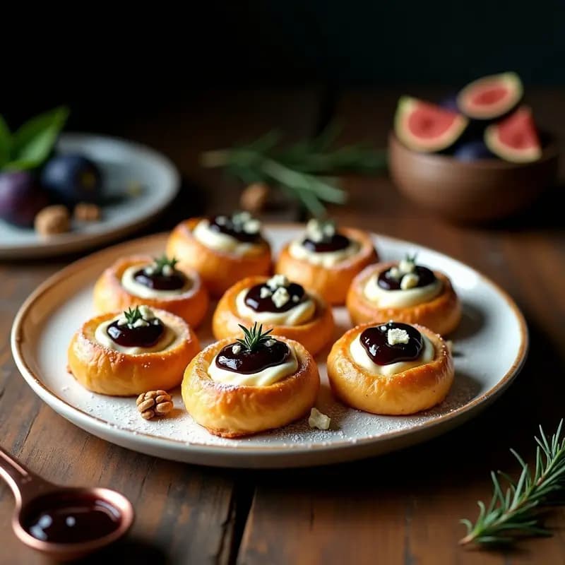 Profirolls de Queso Crema y Mermelada de Higo: Postre Argentino Crujiente en 15 Minutos