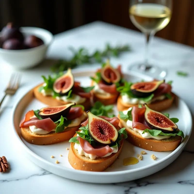 Prosciutto e Fichi con Pan de Cristiano: Entrante Italiano Dulce-Salado