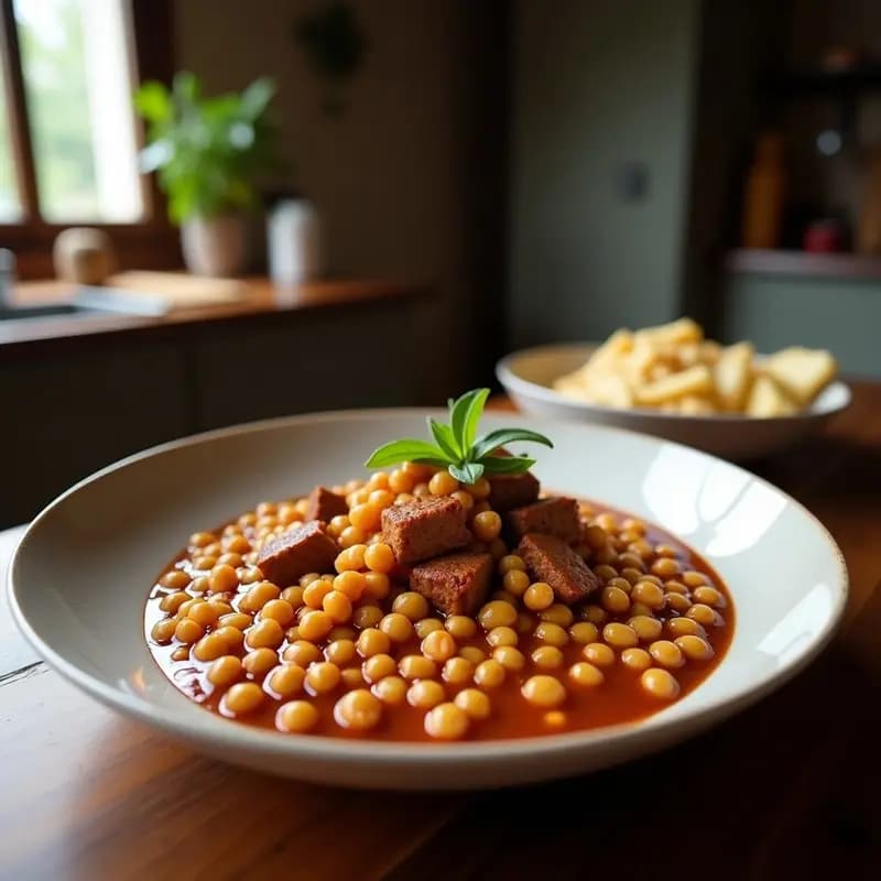 Pucheero Canario con Garbanzos y Carne: Cocido Tradicional para Días Fríos