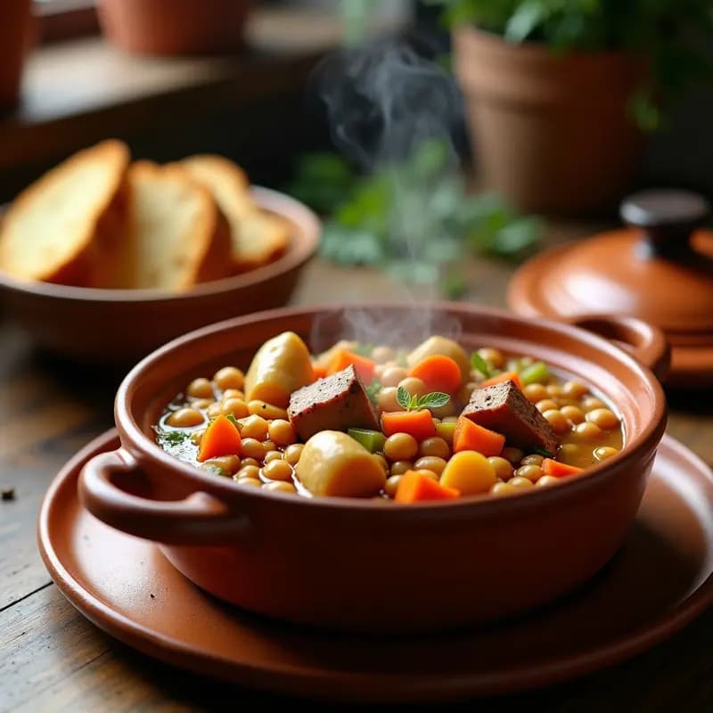Puchero Andaluz con Garbanzos y Costilla de Cerdo: Receta Contundente para Días Fríos