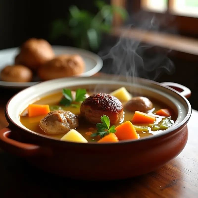 Puchero de Invierno con Pelota: Receta Canaria con Verduras y Carne