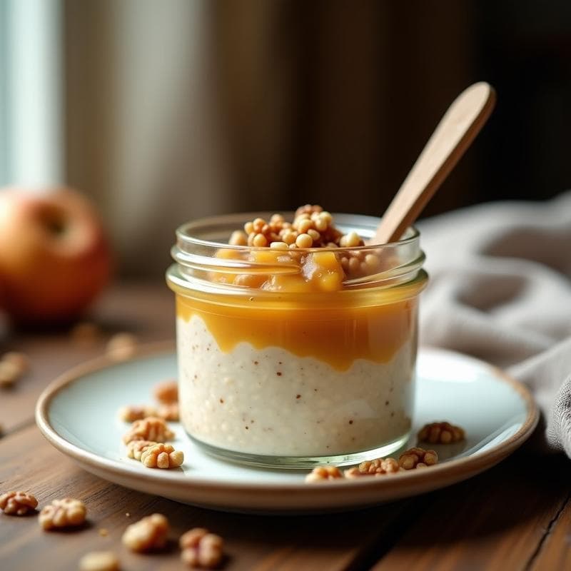 Pudín de Avena y Semillas de Cáñamo con Compota de Manzana: Desayuno Keto en Thermomix