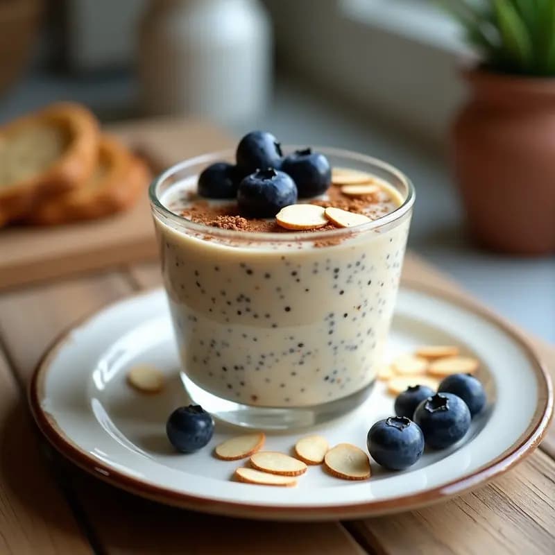 Pudín de Semillas de Cáñamo y Arándanos: Postre Sin Horno y Alta en Omega-3